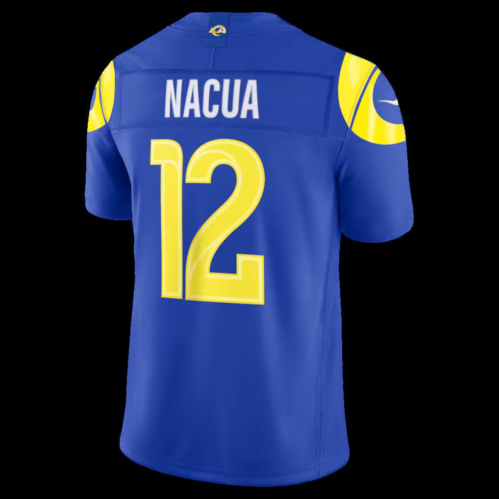 American Football Jersey | LA.Rams #12 Puka Nacua Royal Vapor F.U.S.E. Sewn Down Limited Stitched Football American Jersey - image 1