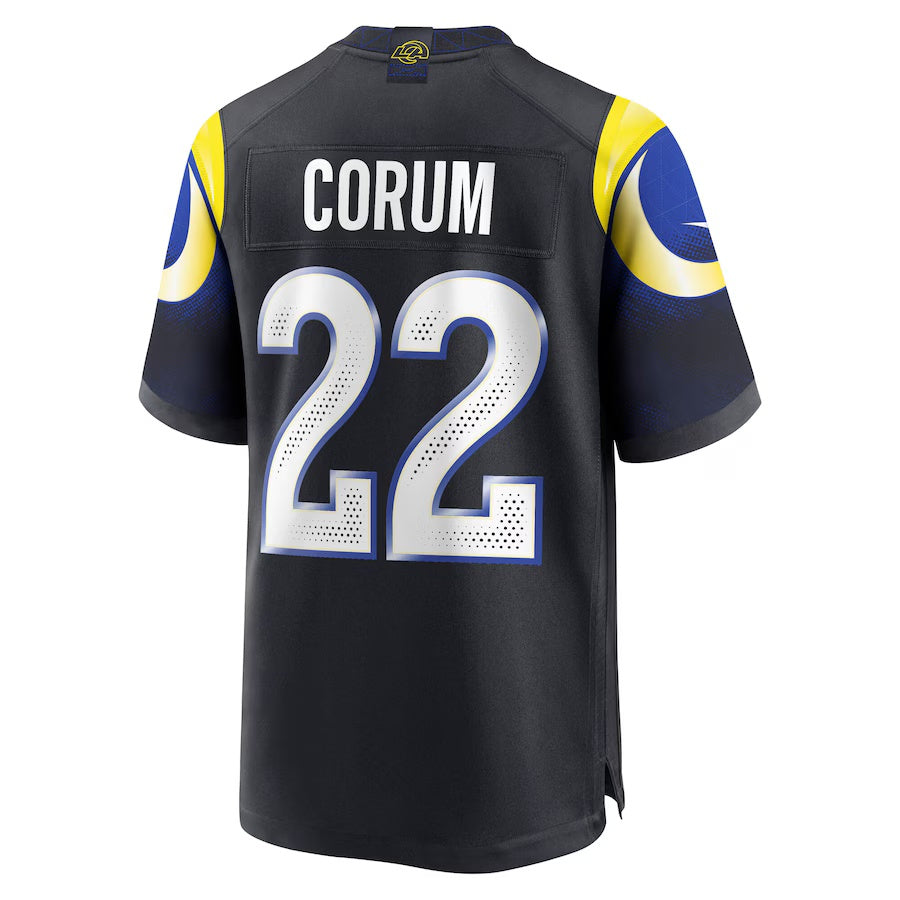 American Football Jersey | LA.Rams #22 Blake Corum 2025 Rivalries Collection Game Jersey - Midnight Blue - image 1