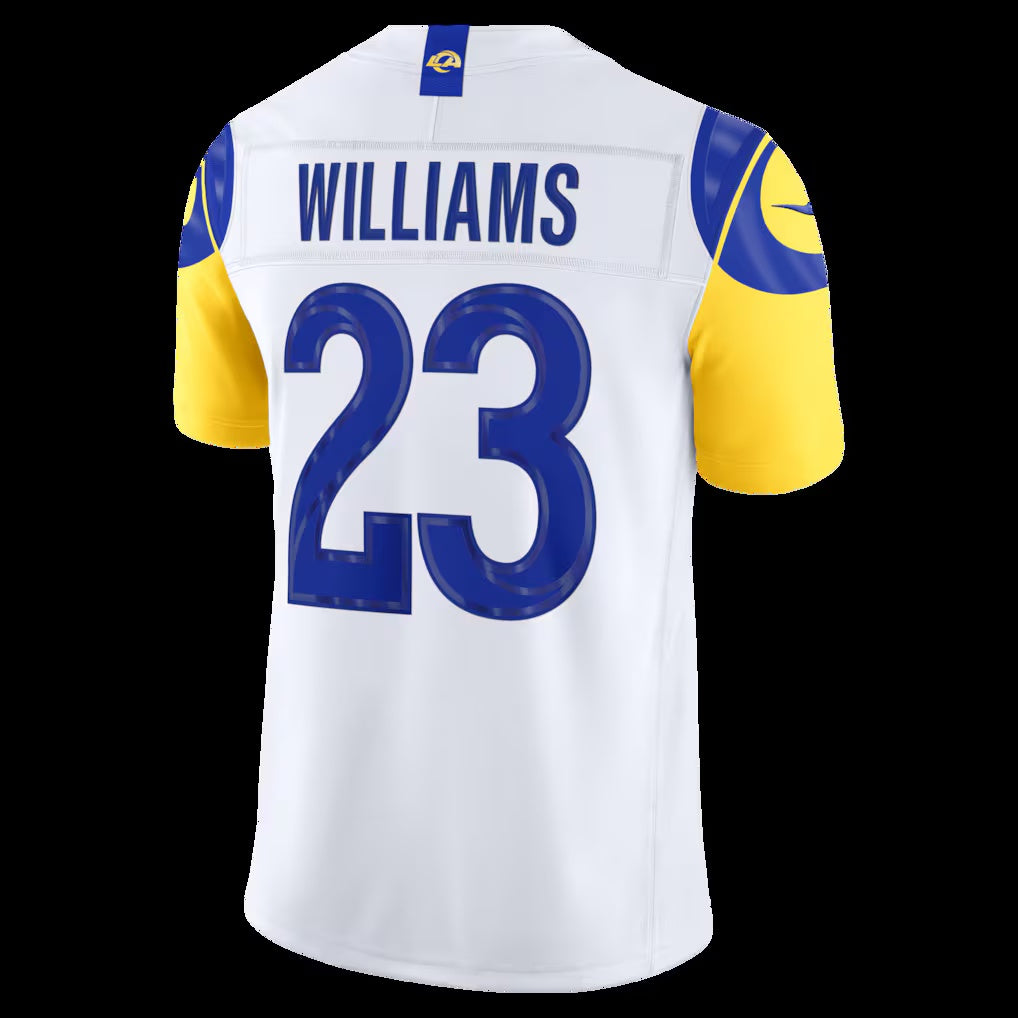 American Football Jersey | LA.Rams #23 Kyren Williams White Vapor F.U.S.E. Sewn Down Limited Stitched Football American Jersey - image 1