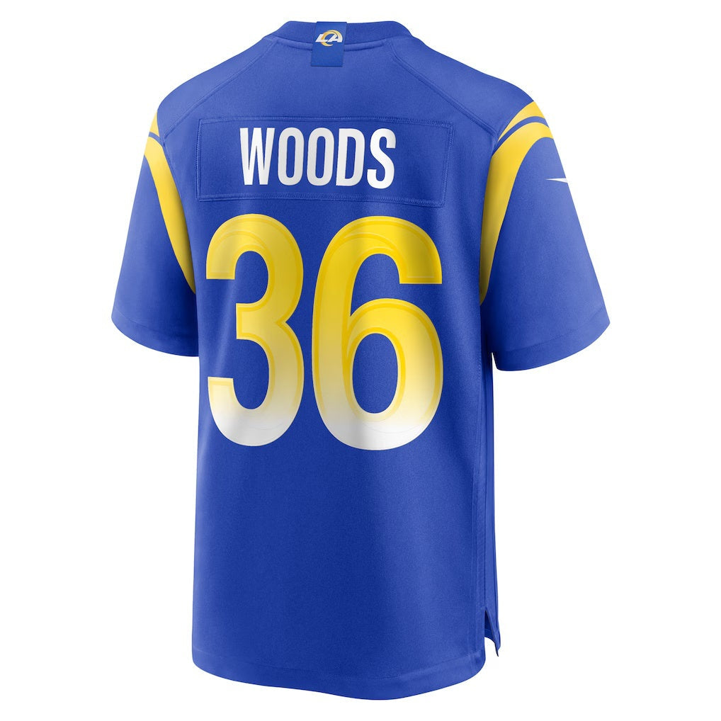 American Football Jersey | LA.Rams #36 Charles Woods Royal Game Marou - image 1