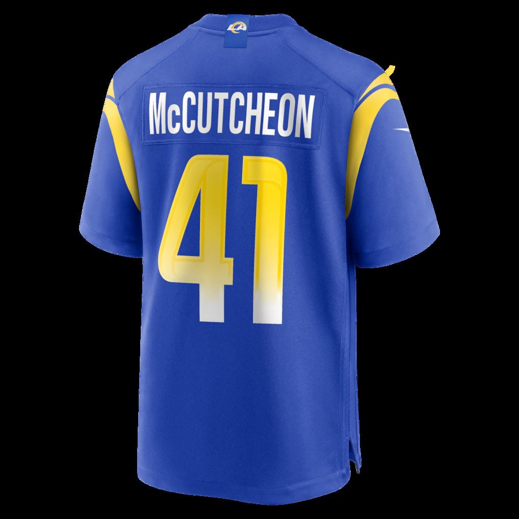 American Football Jersey | LA.Rams #41 Cameron McCutcheon Royal Game Marou - image 1