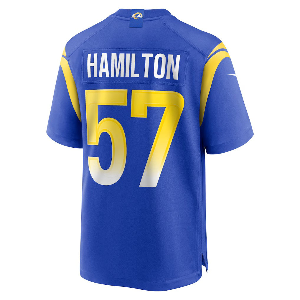 American Football Jersey | LA.Rams #57 Ty Hamilton Royal Team Game Marou - image 1