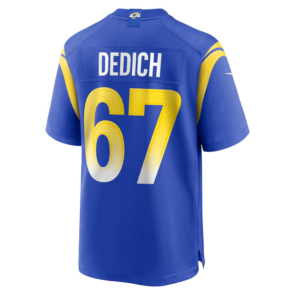 American Football Jersey | LA.Rams #67 Justin Dedich Royal Game Marou - image 1