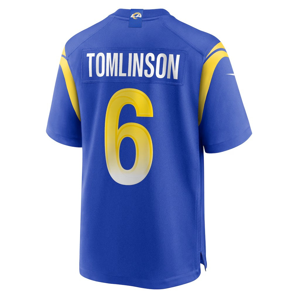 American Football Jersey | LA.Rams #6 Tre'Vius Hodges-Tomlinson Royal Team Game Marou - image 1