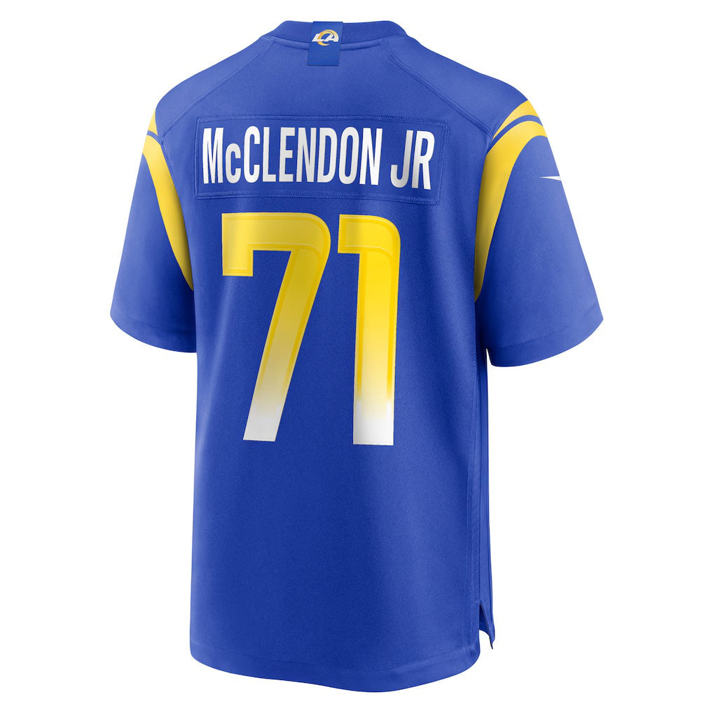 American Football Jersey | LA.Rams #71 Warren McClendon Jr. Royal Team Game Marou - image 1