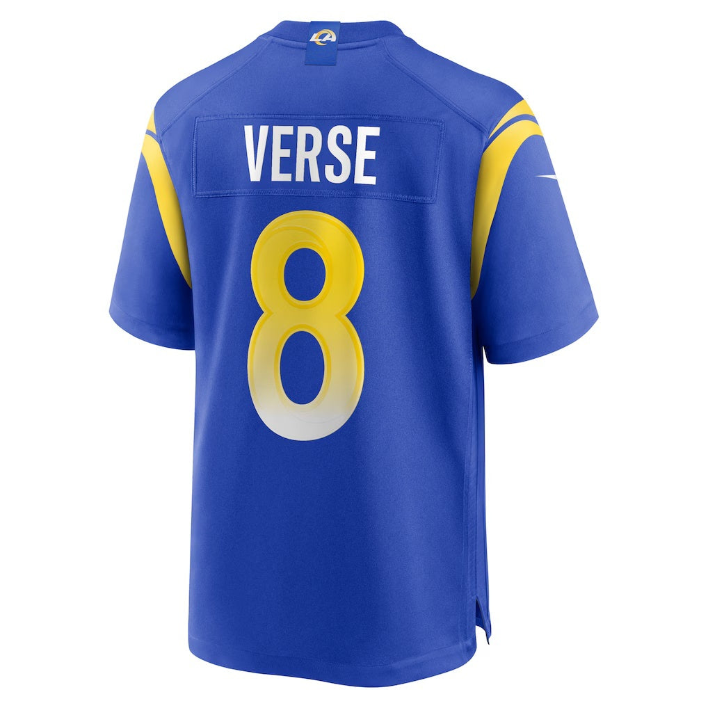 American Football Jersey | LA.Rams #8 Jared Verse Royal Player Game Marou - image 1
