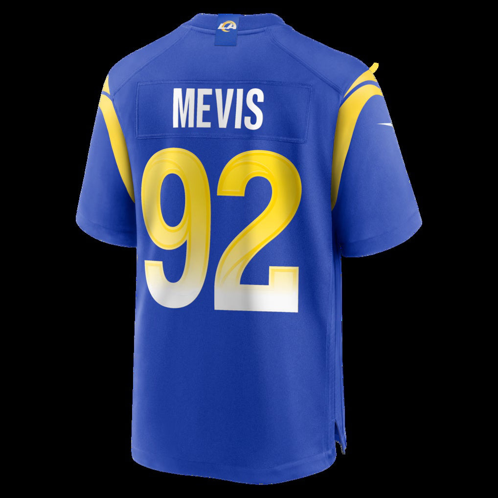 American Football Jersey | LA.Rams #92 Harrison Mevis Royal Team Game Marou - image 1