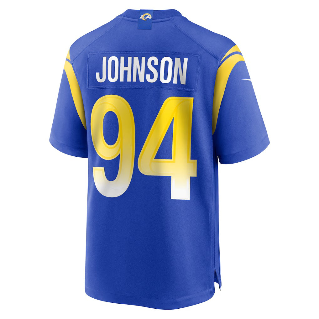 American Football Jersey | LA.Rams #94 Desjuan Johnson Royal Home Game Marou - image 1
