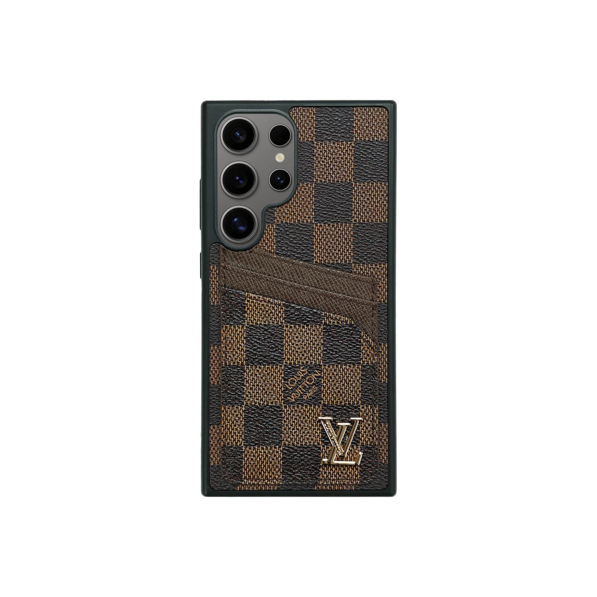 Simple Cardholder Checked Up Brown Case Phone Case - product view 1