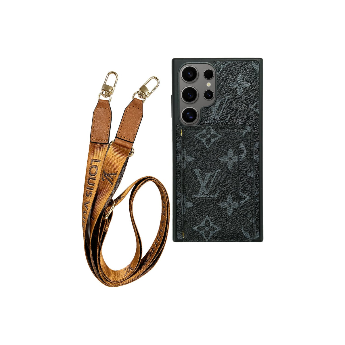 Cardholder x Lanyard Signature Black Case Phone Case - product view 1