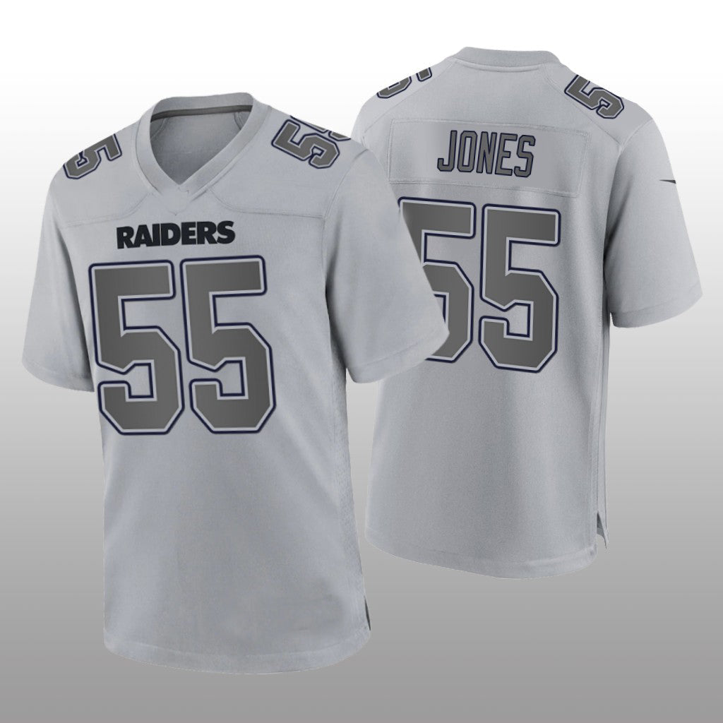 American Football Jersey | L.Raiders #55 Chandler Jones Gray Atmosphere Game Jersey Stitched American Football Jerseys - image 1