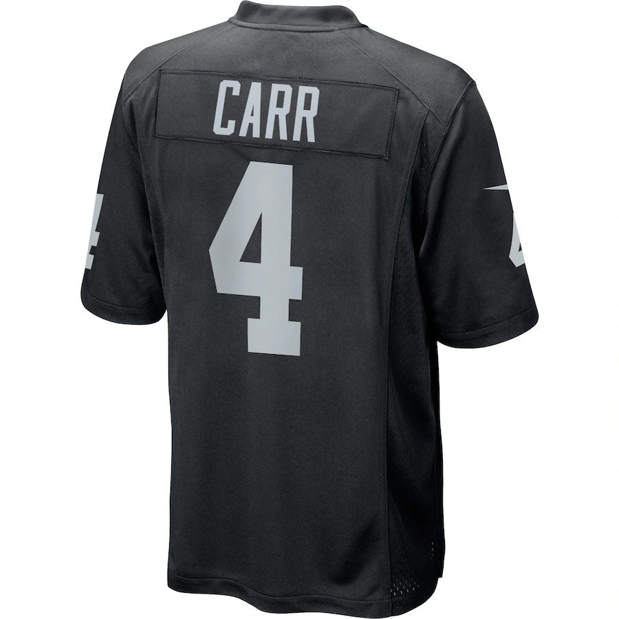 American Football Jersey | L.Raiders #4 Derek Carr Black Game Player Jersey Stitched American Football Jerseys - image 1