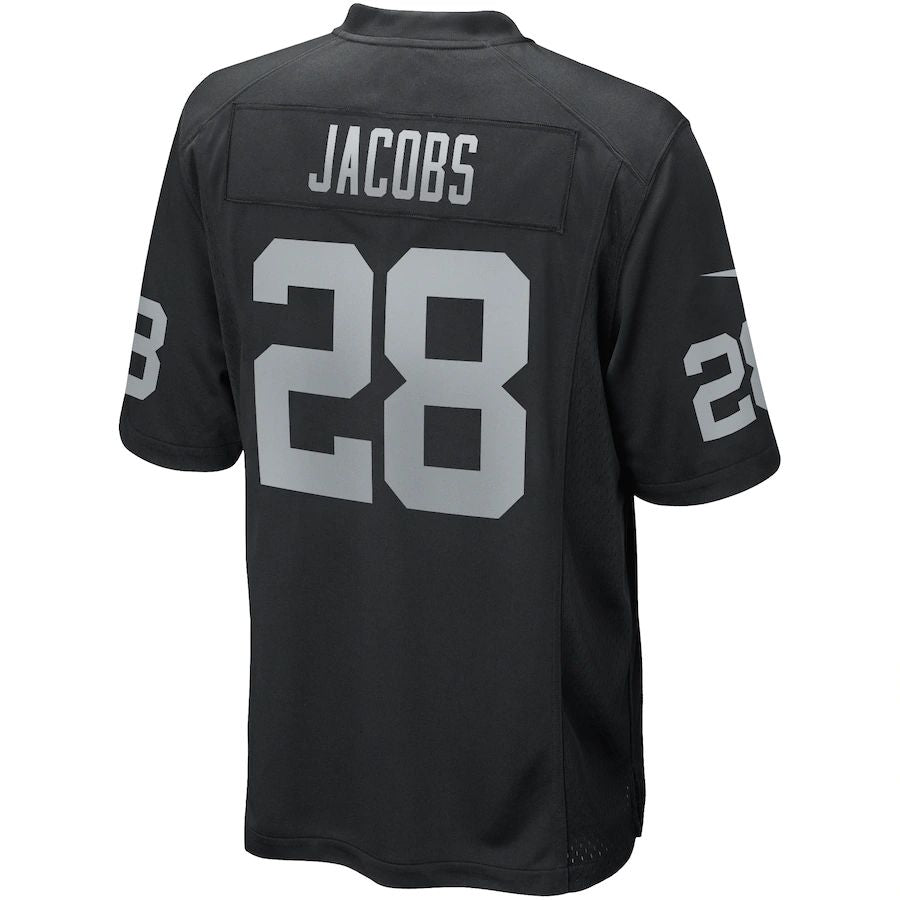 American Football Jersey | L.Raiders #28 Josh Jacobs Black Game Player Jersey Stitched American Football Jerseys - image 1