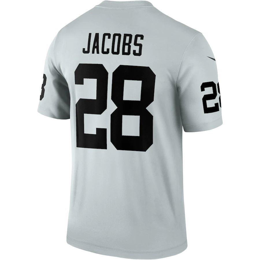 American Football Jersey | L.Raiders #28 Josh Jacobs Silver Inverted Legend Jersey Stitched American Football Jerseys - image 1
