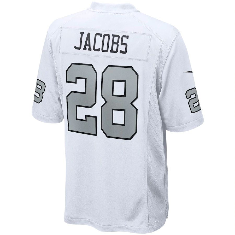 American Football Jersey | L.Raiders #28 Josh Jacobs White Alternate Game Jersey Stitched American Football Jerseys - image 1