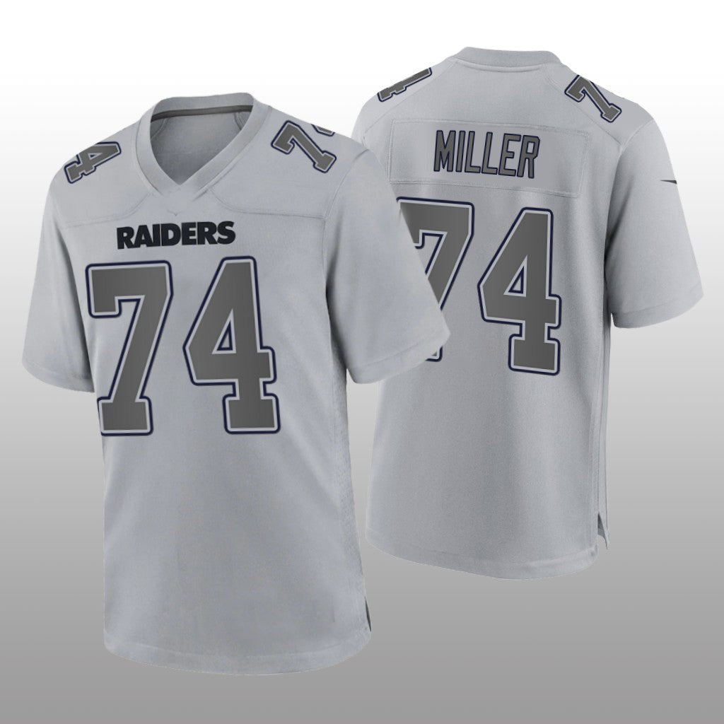 American Football Jersey | L.Raiders #74 Kolton Miller Gray Atmosphere Game Jersey Stitched American Football Jerseys - image 1
