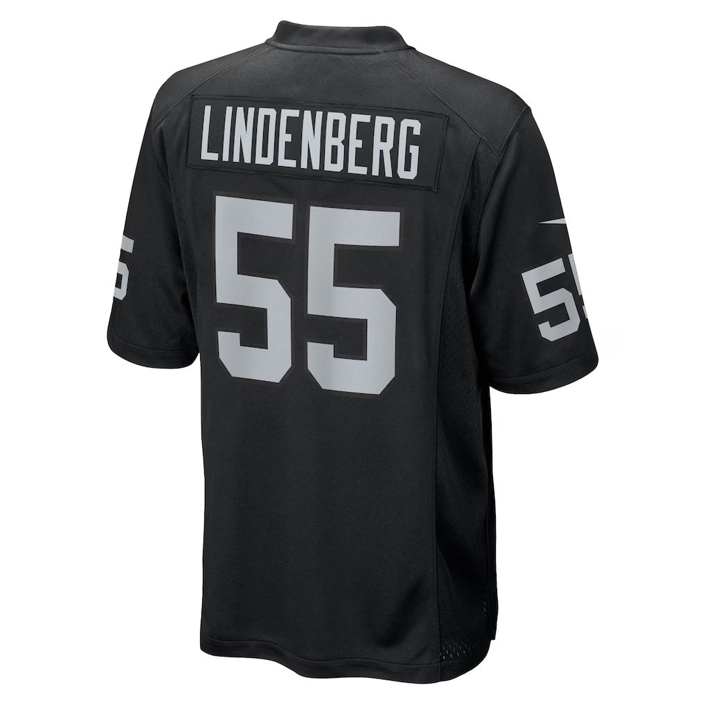 American Football Jersey | LV.Raiders #55 Cody Lindenberg Black Team Game American Football Jerseys - image 1