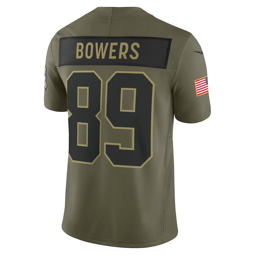 American Football Jersey | LV.Raiders #89 Brock Bowers Olive 2025 Salute to Service Limited American Football Jerseys - image 1