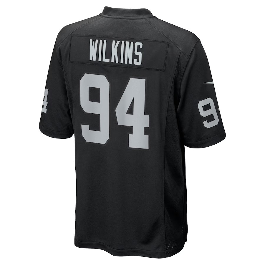 American Football Jersey | LV.Raiders #94 Christian Wilkins Black Team Game American Football Jerseys - image 1