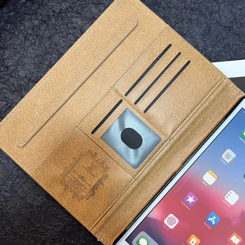 Canvas Monogram Leather Fresh Summer Theme Pattern Apple iPad case - product view 12