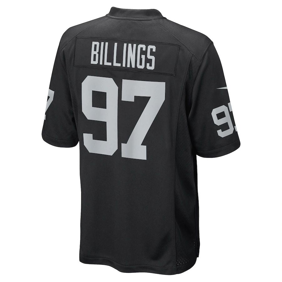 American Football Jersey | L.Raiders #97 Andrew Billings Black Game Player Jersey Stitched American Football Jerseys - image 1