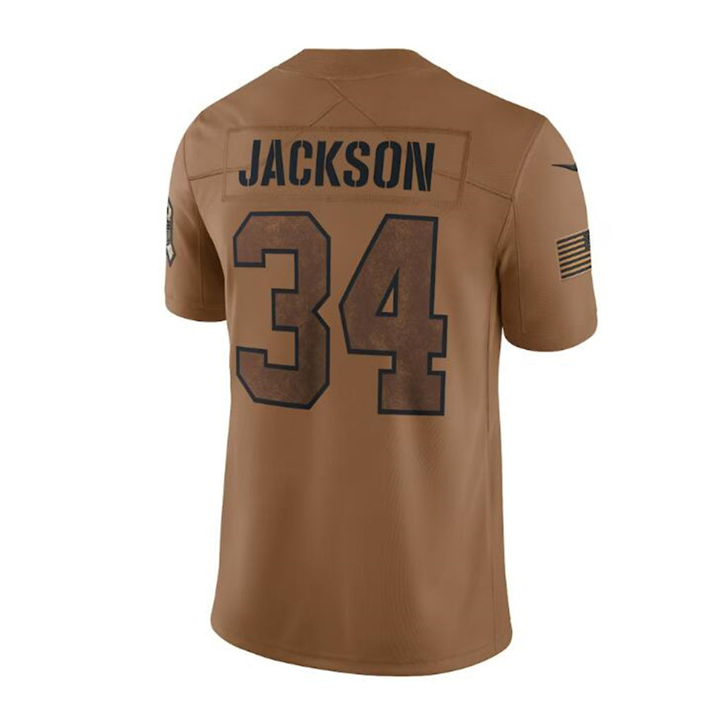American Football Jersey | L.Raiders #34 Bo Jackson Brown 2023 Salute To Service Retired Player Limited Jersey Stitched American Football Jerseys - image 1