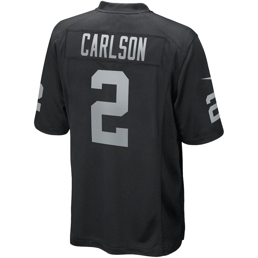 American Football Jersey | L.Raiders #2 Daniel Carlson Black Game Player Jersey Stitched American Football Jerseys - image 1