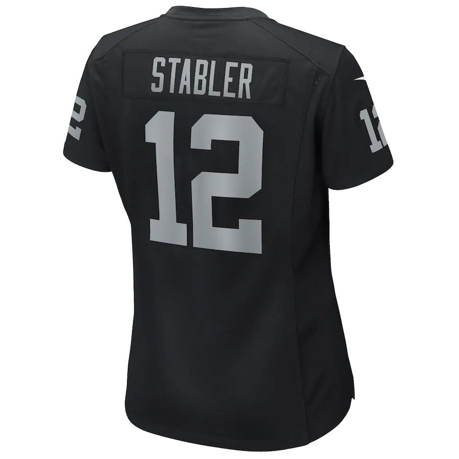 American Football Jersey | L.Raiders #12 Ken Stabler Black Game Retired Player Jersey Stitched American Football Jerseys - image 1