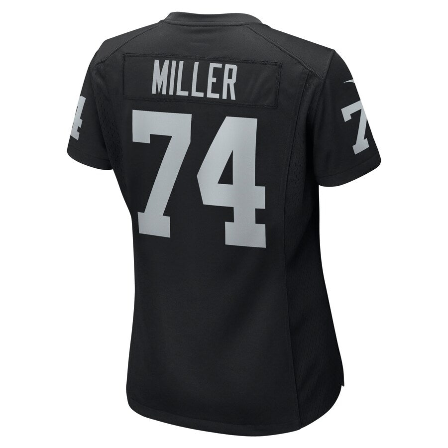 American Football Jersey | L.Raiders #74 Kolton Miller Black Game Jersey Stitched American Football Jerseys - image 1
