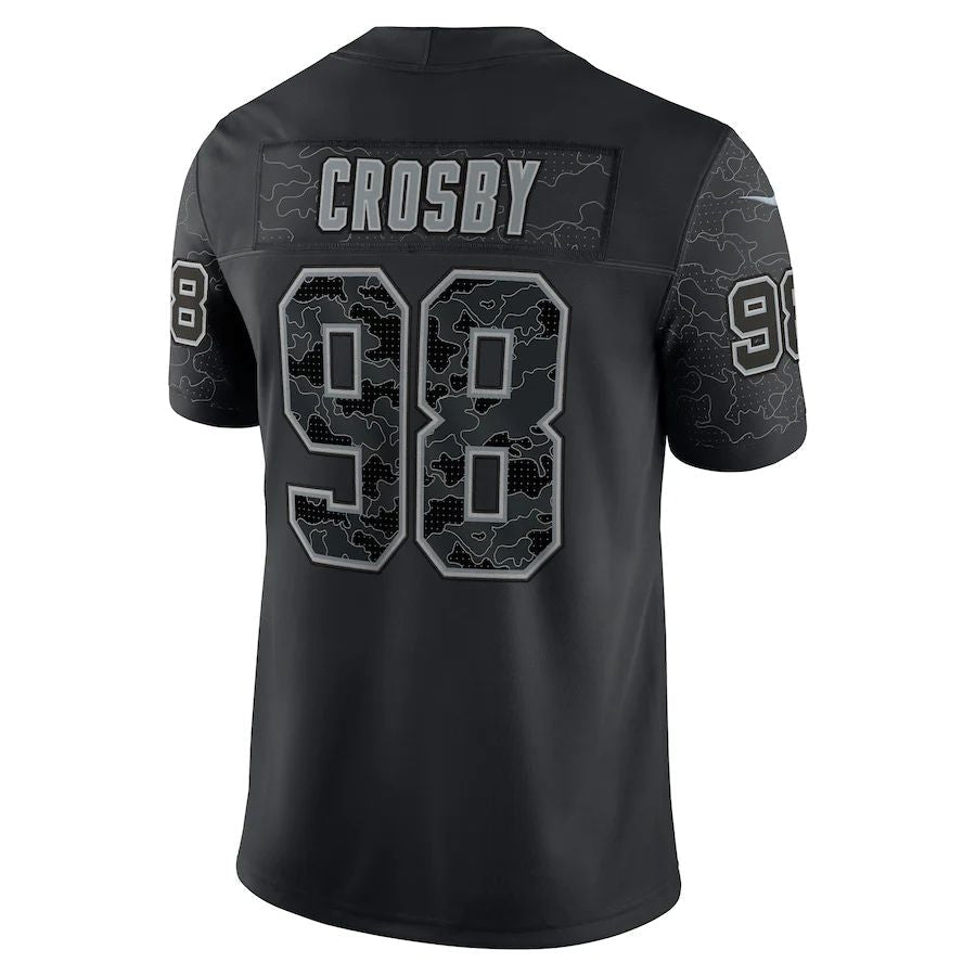 American Football Jersey | L.Raiders #98 Maxx Crosby Black RFLCTV Limited Jersey Stitched American Football Jerseys - image 1