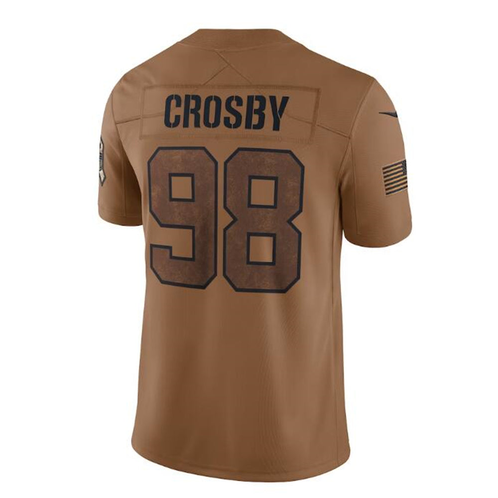 American Football Jersey | L.Raiders #98 Maxx Crosby Brown 2023 Salute To Service Limited Jersey Stitched American Football Jerseys - image 1