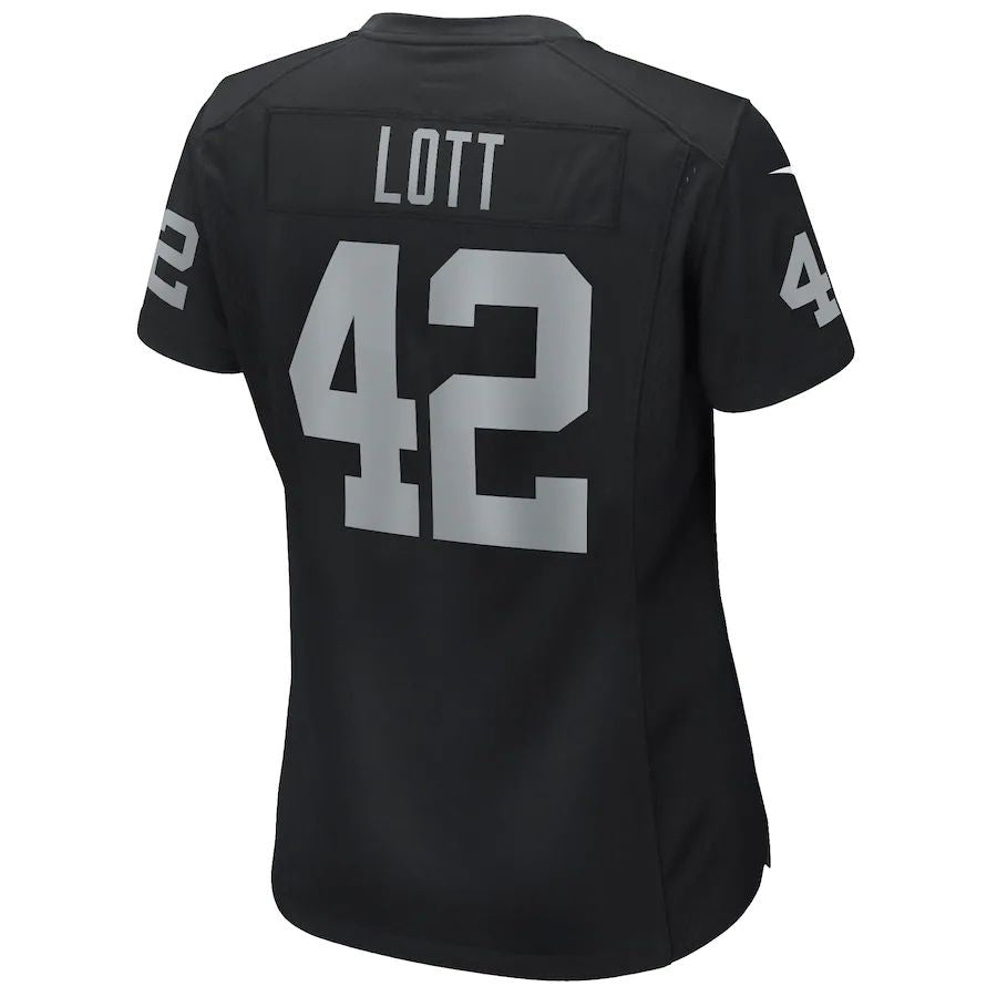 American Football Jersey | L.Raiders #42 Ronnie Lott Black Game Retired Player Jersey Stitched American Football Jerseys - image 1