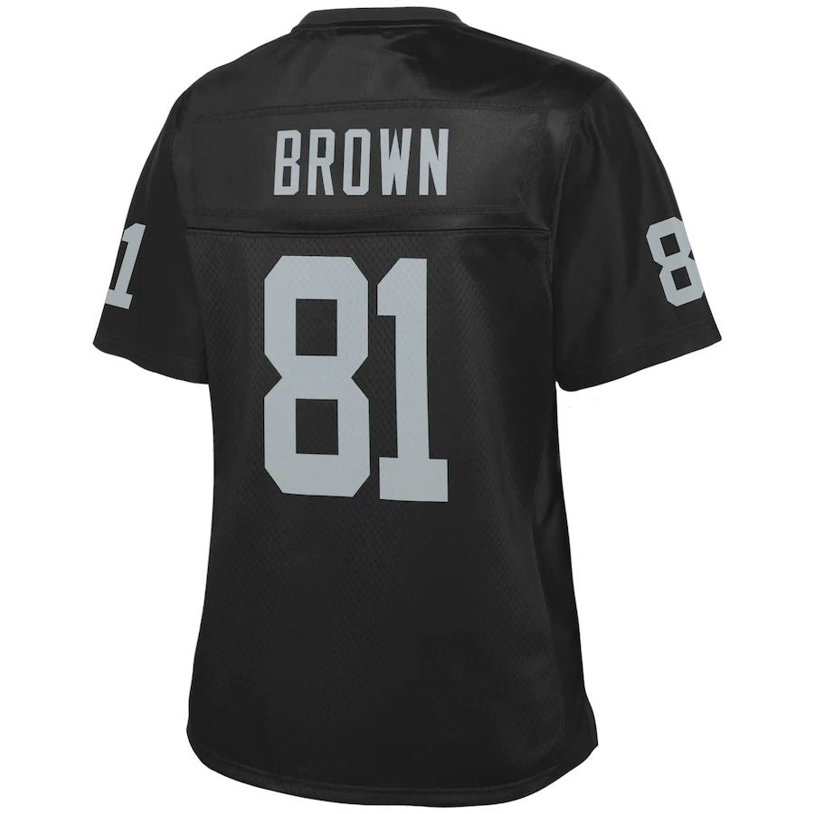 American Football Jersey | L.Raiders #81 Tim Brown Pro Line Black Retired Player Jersey Stitched American Football Jerseys - image 1
