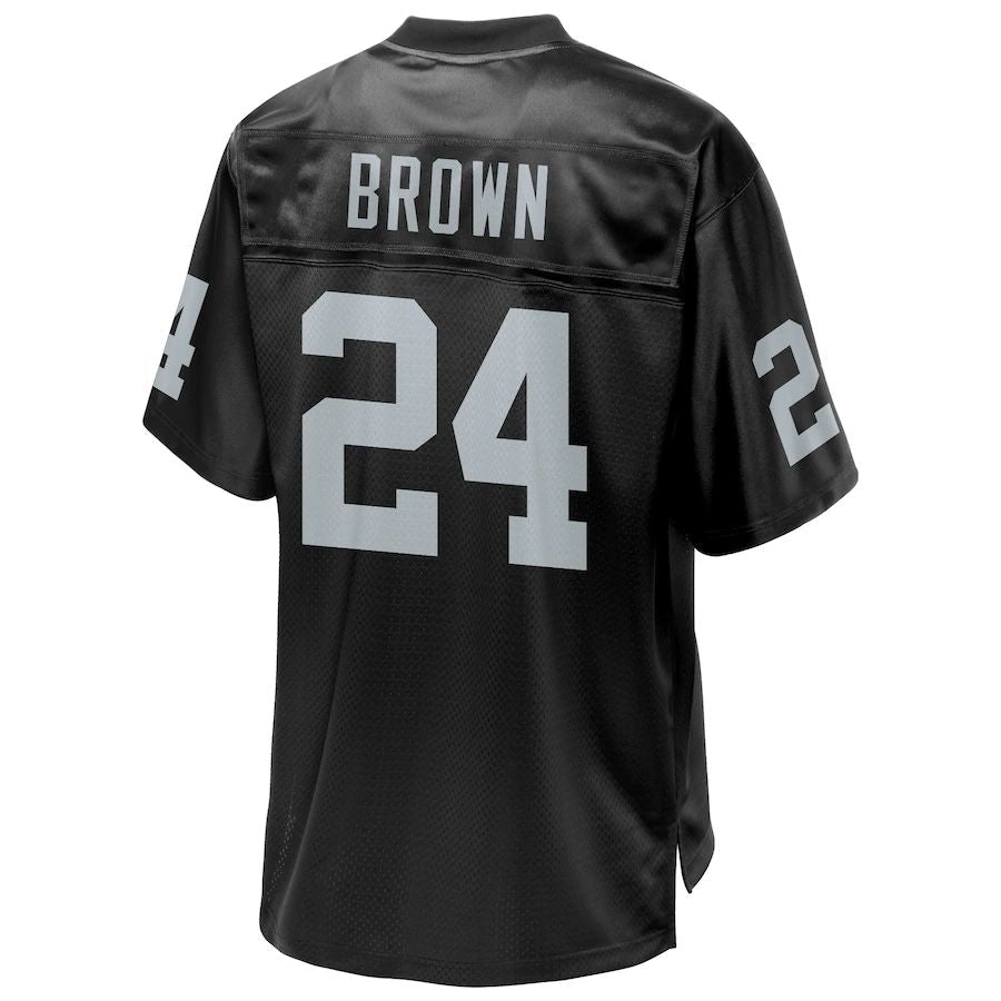 American Football Jersey | L.Raiders #24 Willie Brown Pro Line Black Retired Player Jersey Stitched American Football Jerseys - image 1