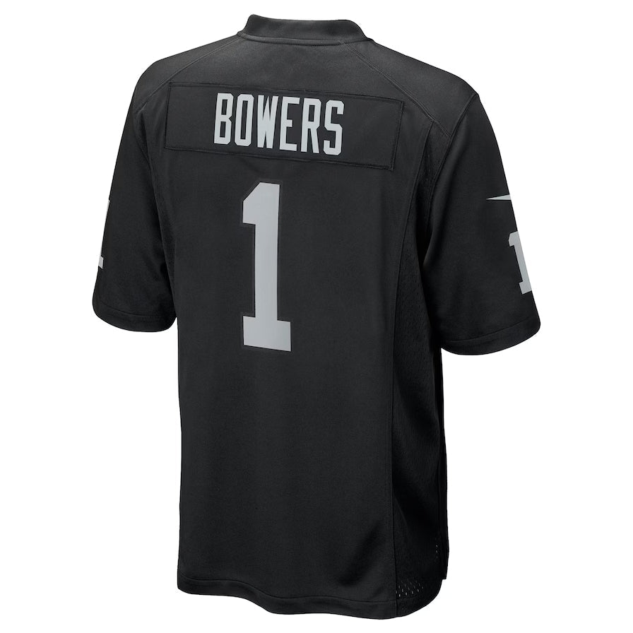 American Football Jersey | L.Raiders #1 Brock Bowers 2024 Draft First Round Pick Player Game Jersey - Black American Football Jerseys - image 1