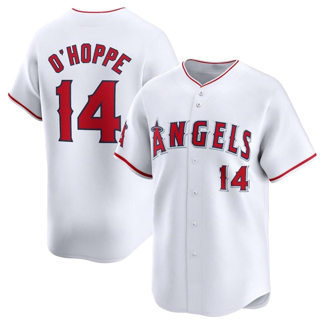 Baseball Jersey | Los Angeles Angels #14 Logan O'Hoppe White Home Limited Stitched - image 1