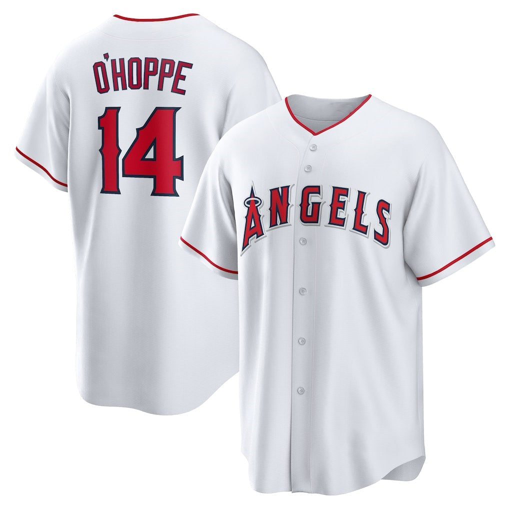 Baseball Jersey | Los Angeles Angels #14 Logan O'Hoppe White Home Replica - image 1
