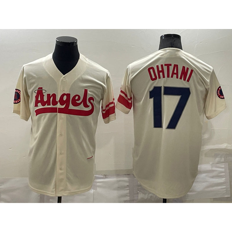 Baseball Jersey | Los Angeles Angels #17 Shohei Ohtani Cream 2022 City Connect Stitched - image 1