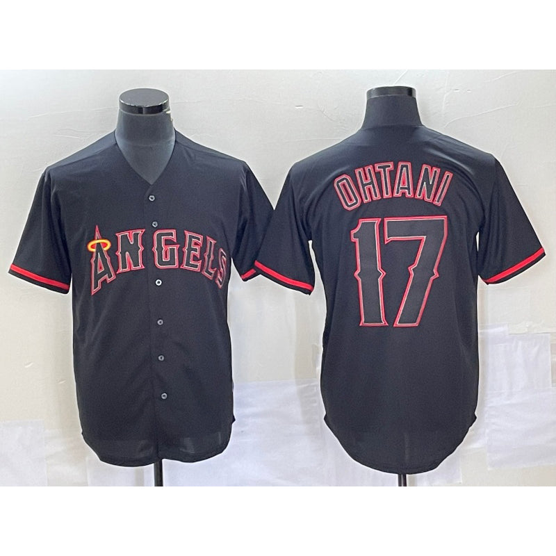 Baseball Jersey | Los Angeles Angels #17 Shohei Ohtani Lights Out Black Fashion Cool - image 1