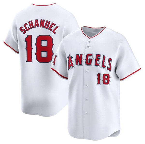 Baseball Jersey | Los Angeles Angels #18 Nolan Schanuel White Home Limited Stitched - image 1