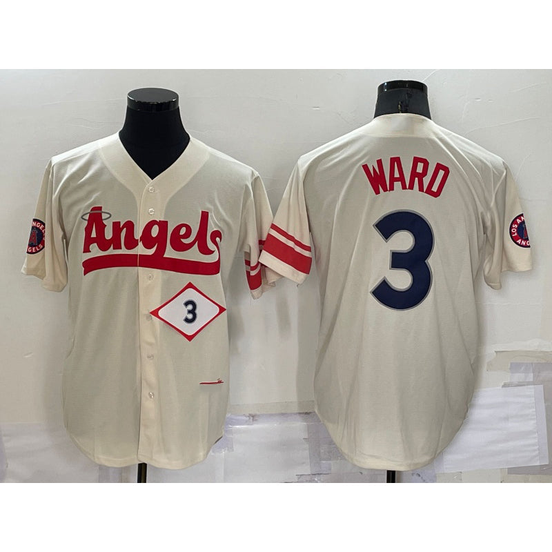 Baseball Jersey | Los Angeles Angels #3 Taylor Ward Number Cream 2022 City Connect Stitched - image 1