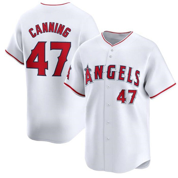 Baseball Jersey | Los Angeles Angels #47 Griffin Canning White Home Limited Stitched - image 1