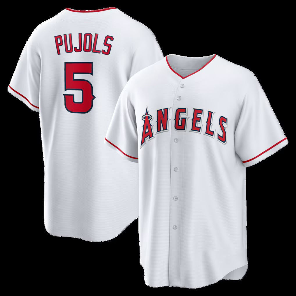 Baseball Jersey | Los Angeles Angels #5 Albert Pujols White Home Retired Player Replica - image 1
