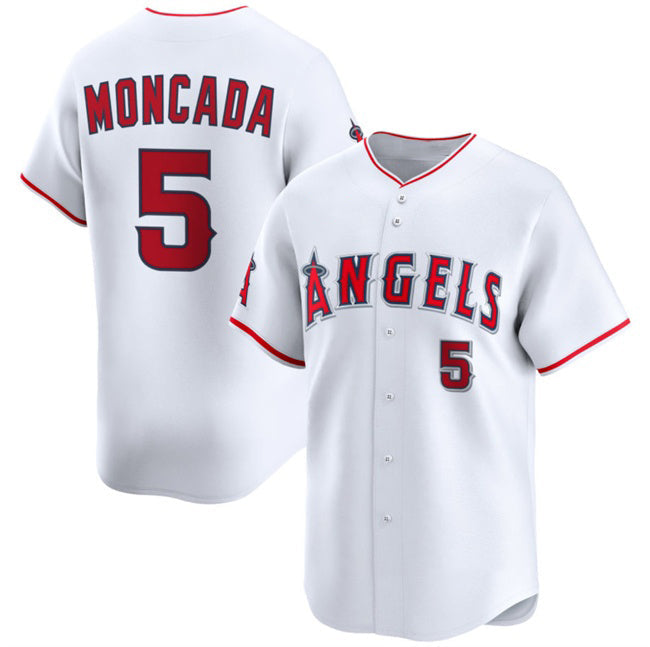 Baseball Jersey | Los Angeles Angels #5 Yoan Moncada White Home Limited Stitched - image 1