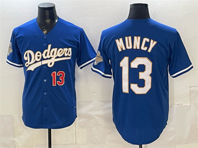 Baseball Jersey | Los Angeles Dodgers #13 Max Muncy Royal 2026 Alternate Gold Collection Stadium Stitched - image 1