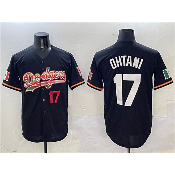 Baseball Jersey | Los Angeles Dodgers #17 Shohei Ohtani Black Mexico Limited Stitched - image 1