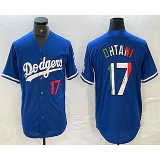 Baseball Jersey | Los Angeles Dodgers #17 Shohei Ohtani Number Mexico Blue Stitched - image 1