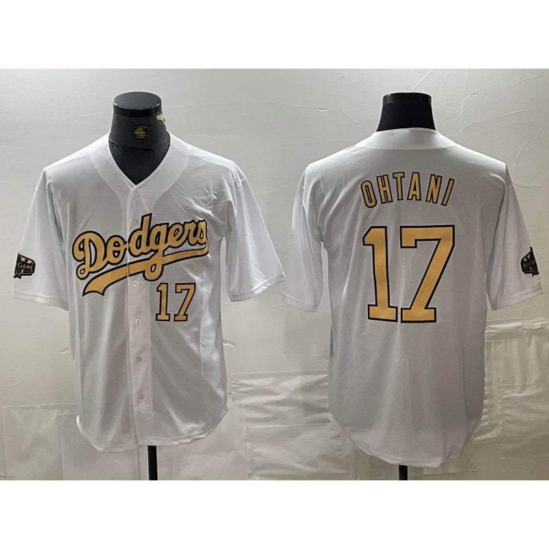 Baseball Jersey | Los Angeles Dodgers #17 Shohei Ohtani Number White 2022 All Star Stitched Cool - image 1