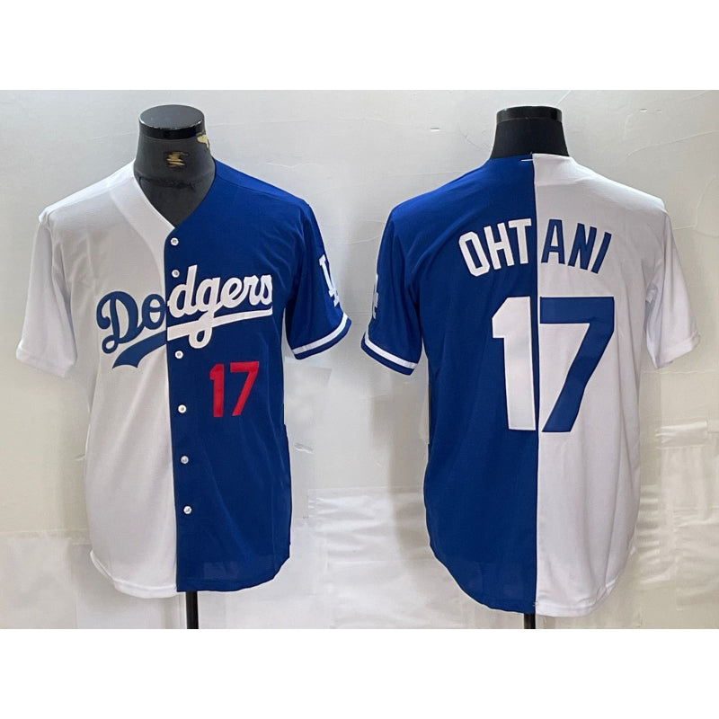 Baseball Jersey | Los Angeles Dodgers #17 Shohei Ohtani Number White Blue Two Tone Stitched - image 1
