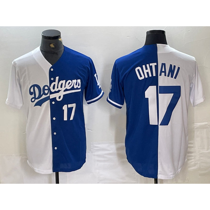 Baseball Jersey | Los Angeles Dodgers #17 Shohei Ohtani Number White Blue Two Tone Stitched - image 1